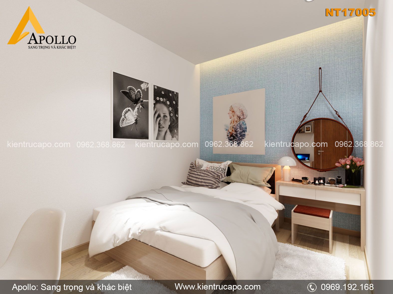 Mẫu thiết kế chung cư hiện đại đơn giản (NT17005)